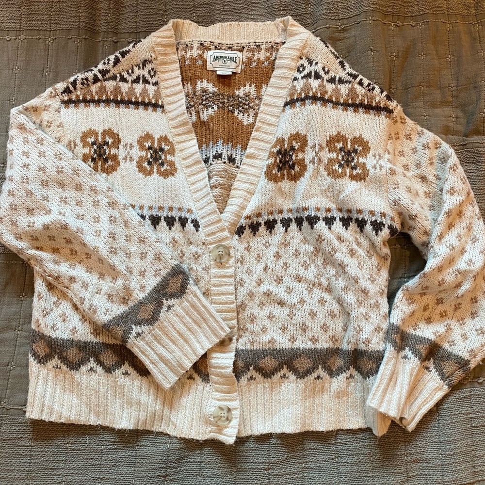 American eagle Southwestern cropped cardigan